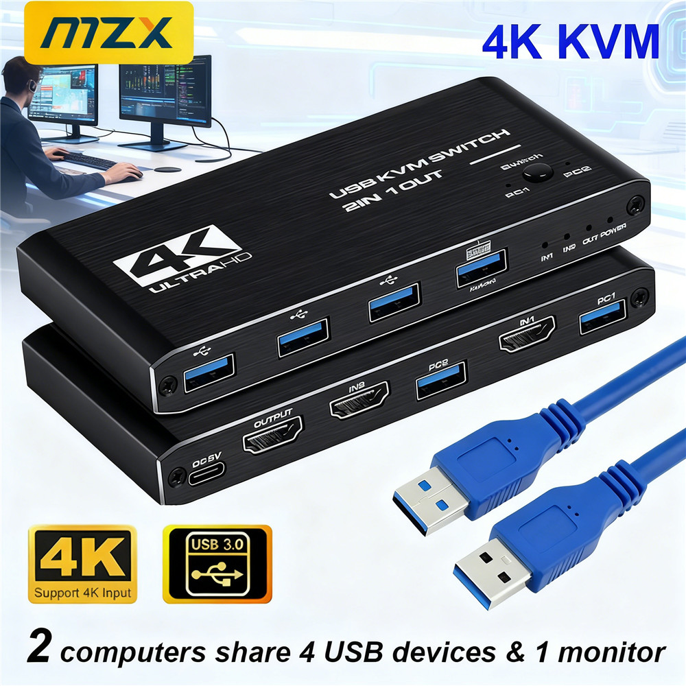 KVM Switch 4K 60Hz Switcher US - огляд і ціна Desk Setup Usb Hub