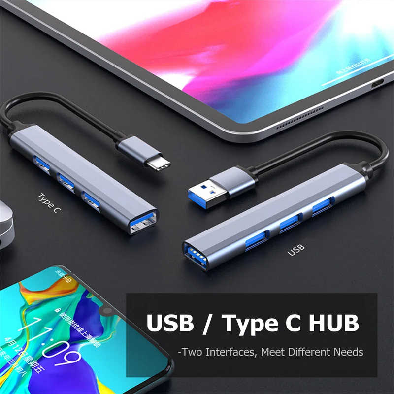4-Port USB-C Hub 3.0/3.1-Multi - огляд і ціна Desk Setup Usb Hub