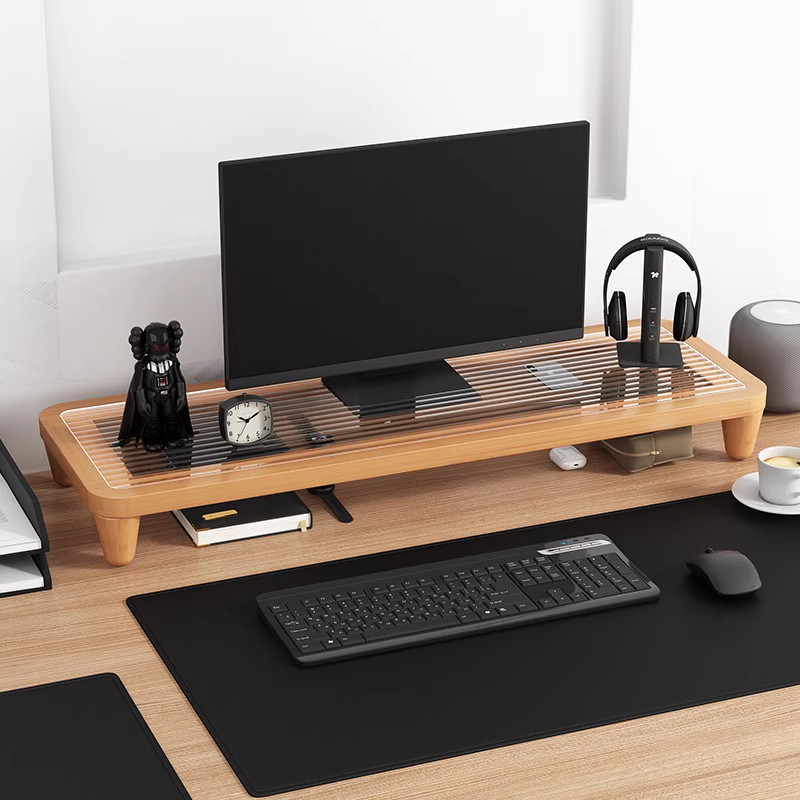 Desk Riser Monitor Stand with  - огляд і ціна Monitor Riser Wood