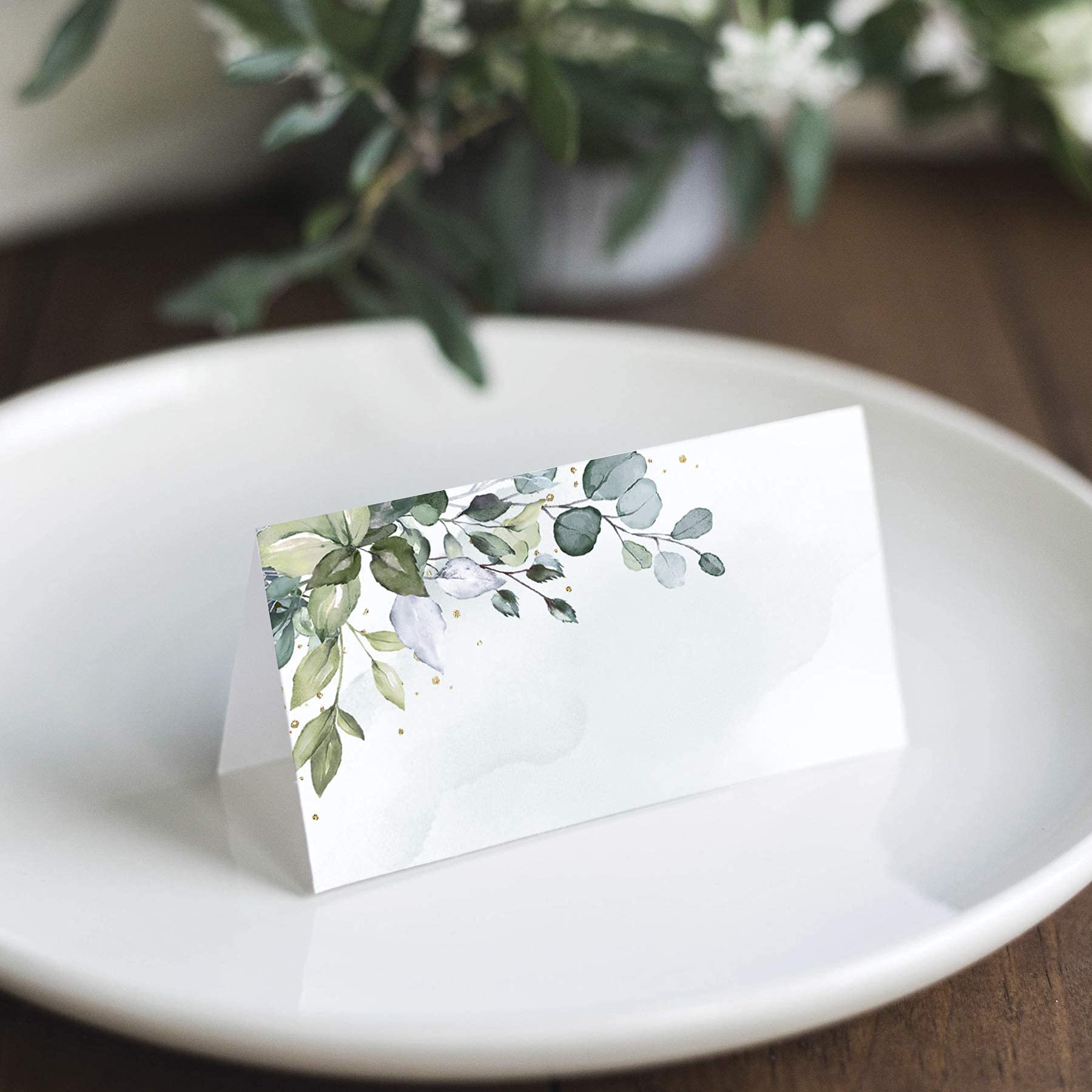 Green Leaf Watercolor Wedding  - огляд і ціна Desk Setup Green