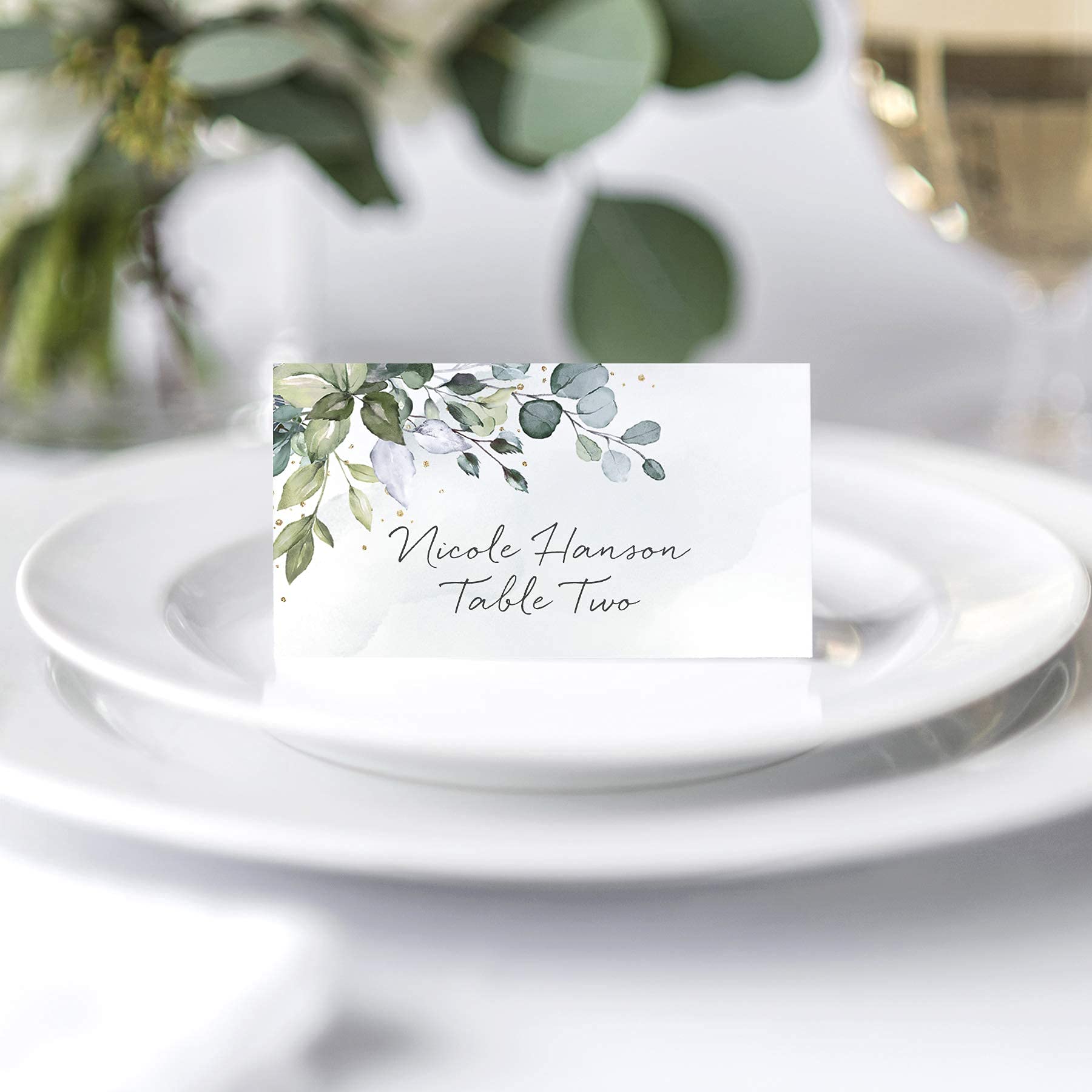 Green Leaf Watercolor Wedding  - огляд і ціна Desk Setup Green