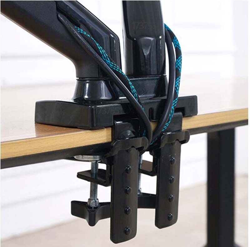 NB NEW F160 Gas Spring 17'-27' - огляд і ціна Dual Monitor Desk Setup