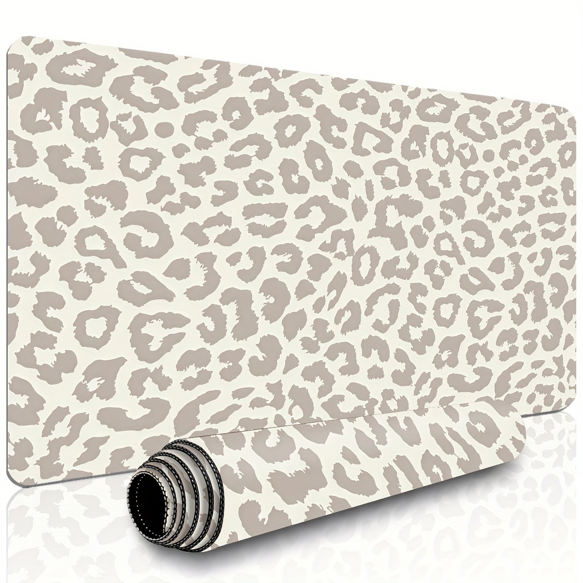 Beige Leopard Print Extended M - огляд і ціна Desk Setup Beige