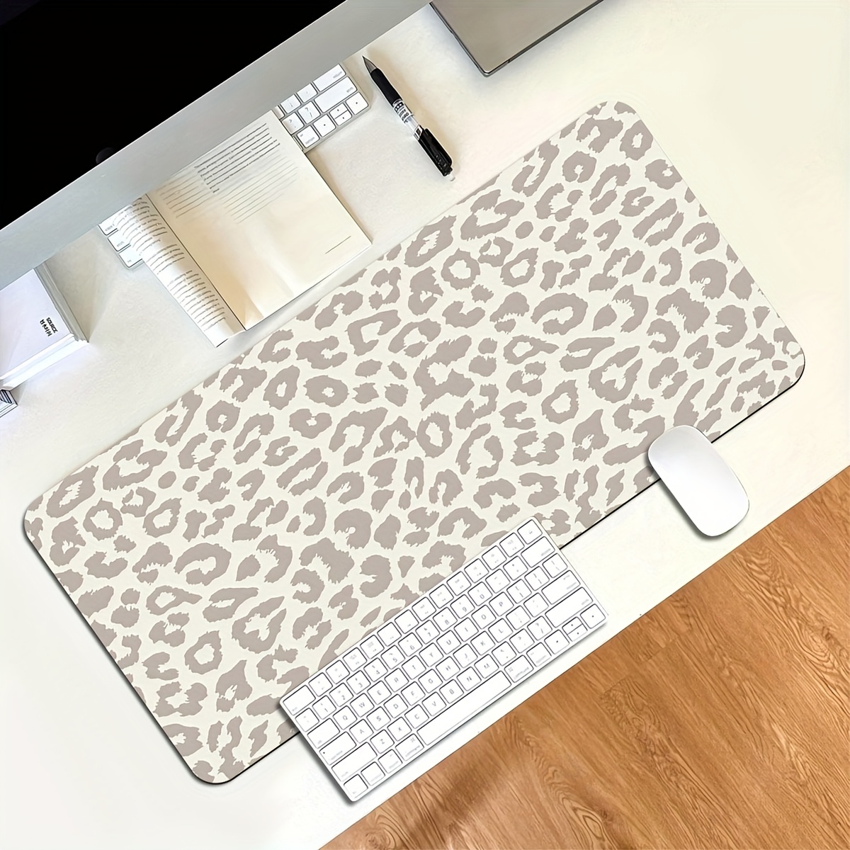 Beige Leopard Print Extended M - огляд і ціна Desk Setup Beige