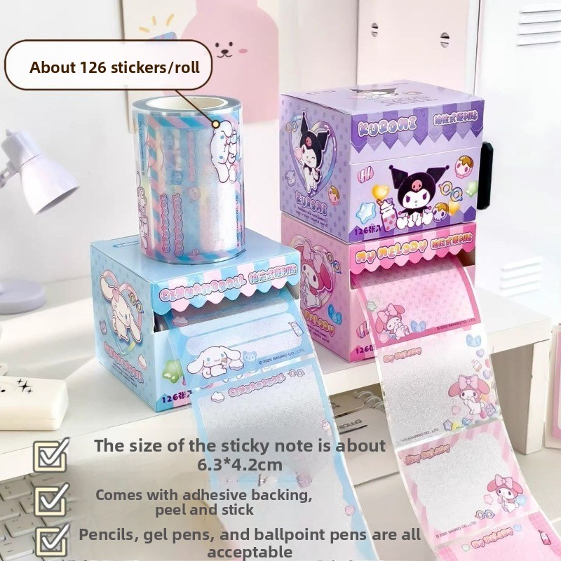 Kuromi Pull-Out Sticky Notes S - огляд і ціна Sticky Memo Holder