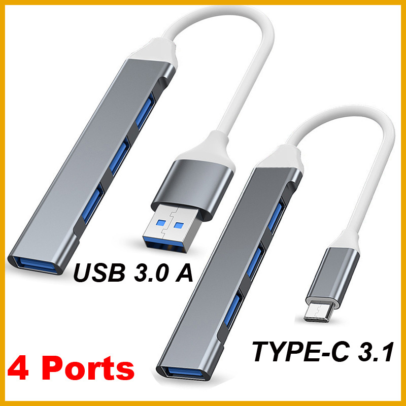 USB 3.0 TYPE-C 3.1 4 Port USB  - огляд і ціна Desk Setup Usb Hub