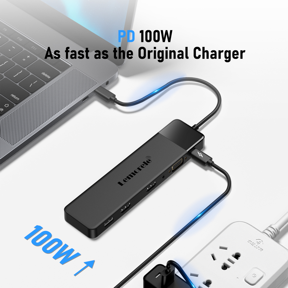 Lemorele 13-in-1 USB C HUB 4K3 - огляд і ціна Desk Setup Usb Hub
