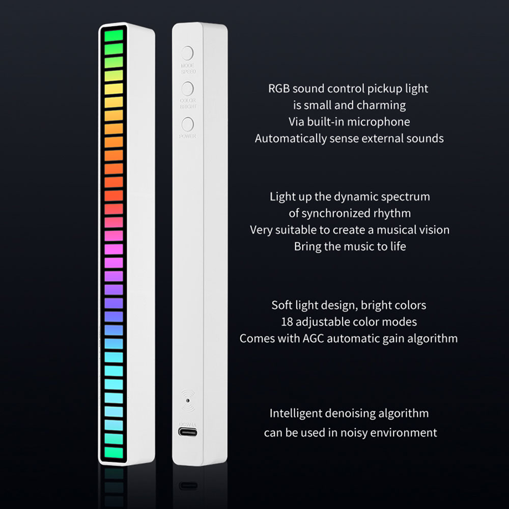 16 LEDS RGB LED Light Bar App  - огляд і ціна Desk Setup Background