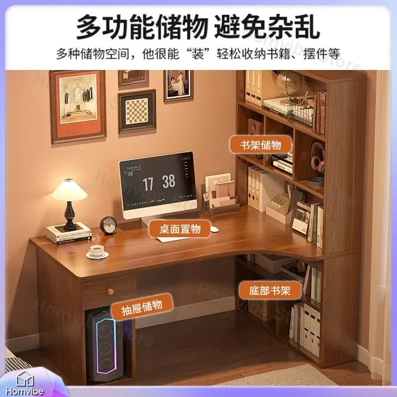 L Shaped Computer Desk with Bo - огляд і ціна Dual Monitor Desk Setup