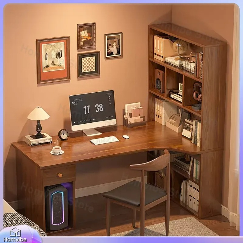 L Shaped Computer Desk with Bo - огляд і ціна Dual Monitor Desk Setup