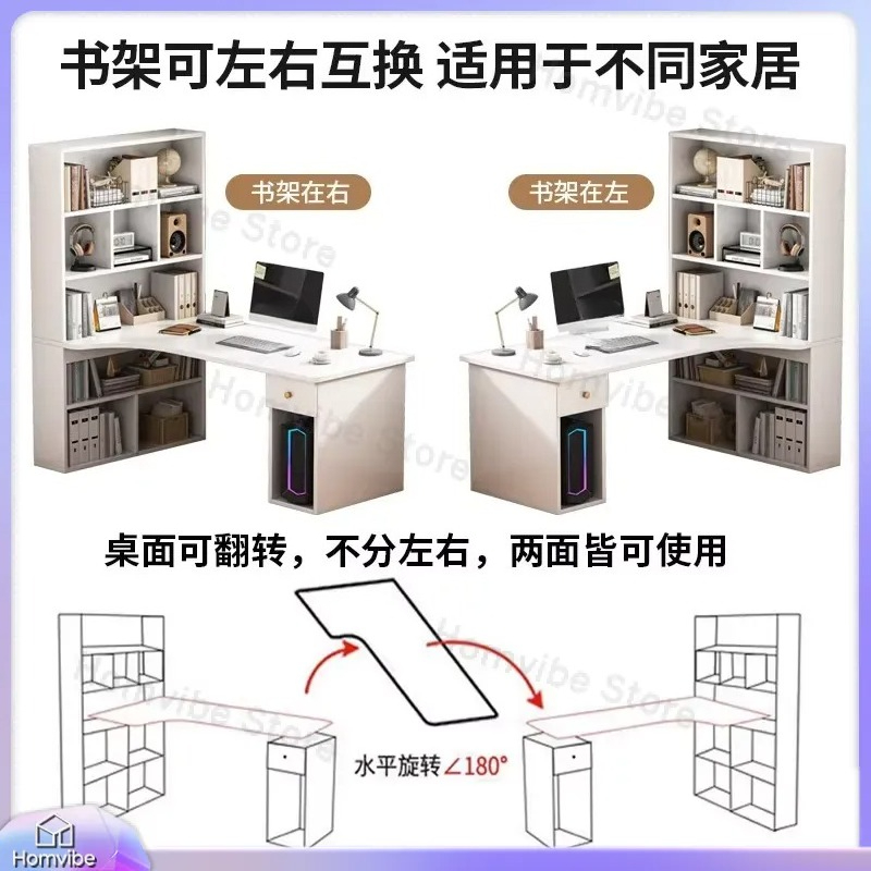 L Shaped Computer Desk with Bo - огляд і ціна Dual Monitor Desk Setup