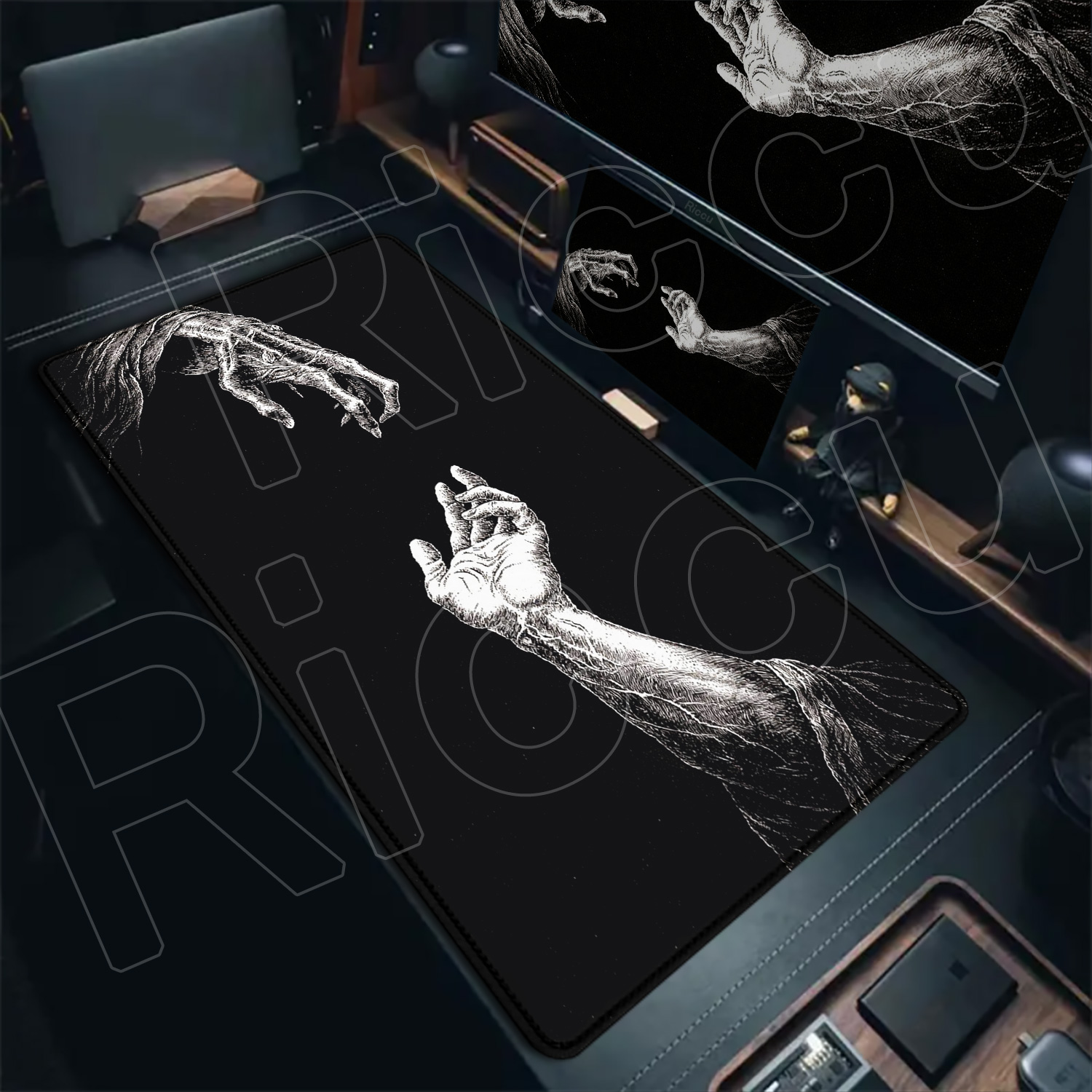 HD Large Black White XXL Gothi - огляд і ціна Desk Setup Gaming Pc