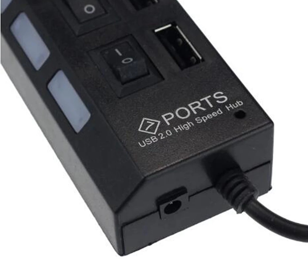 7 Port USB 2.0 Hub Splitter Fo - огляд і ціна Desk Setup Usb Hub