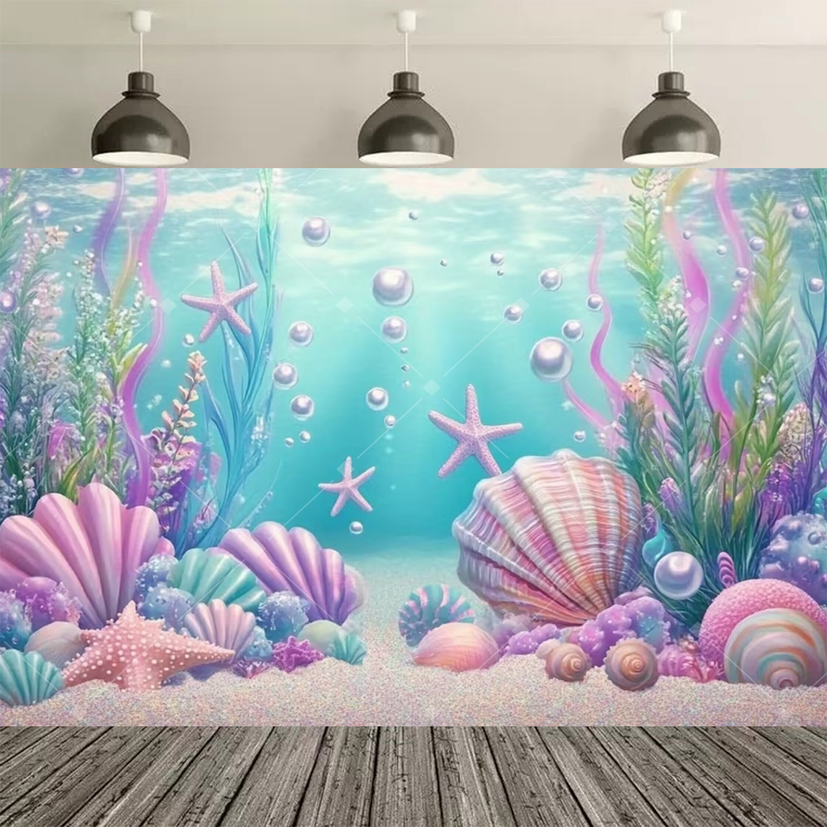 Underwater World Mermaid Birth - огляд і ціна Desk Setup Background
