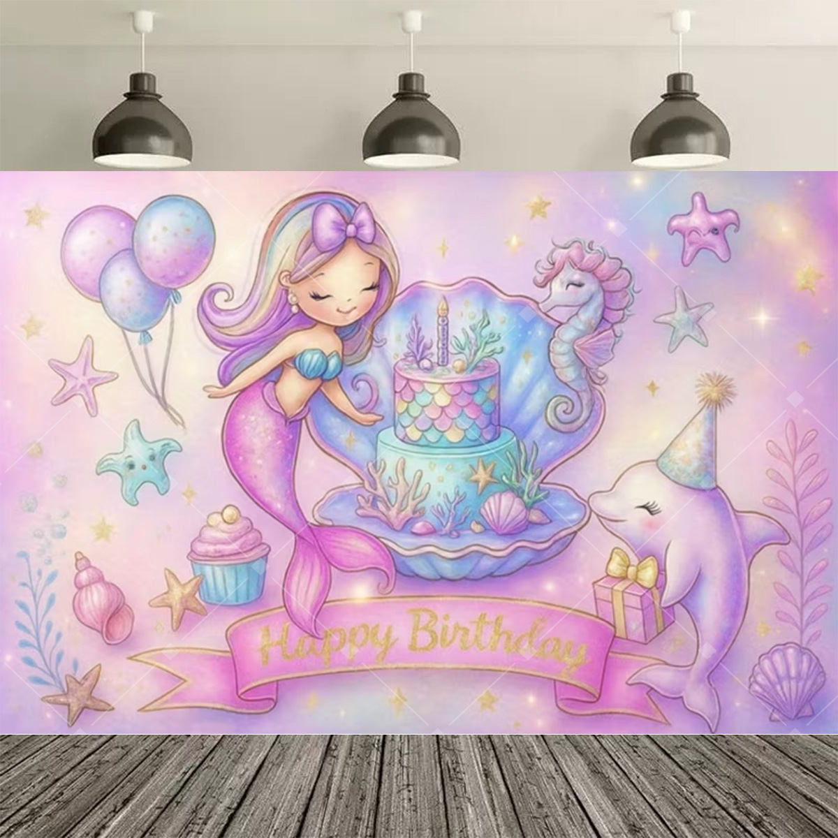Underwater World Mermaid Birth - огляд і ціна Desk Setup Background