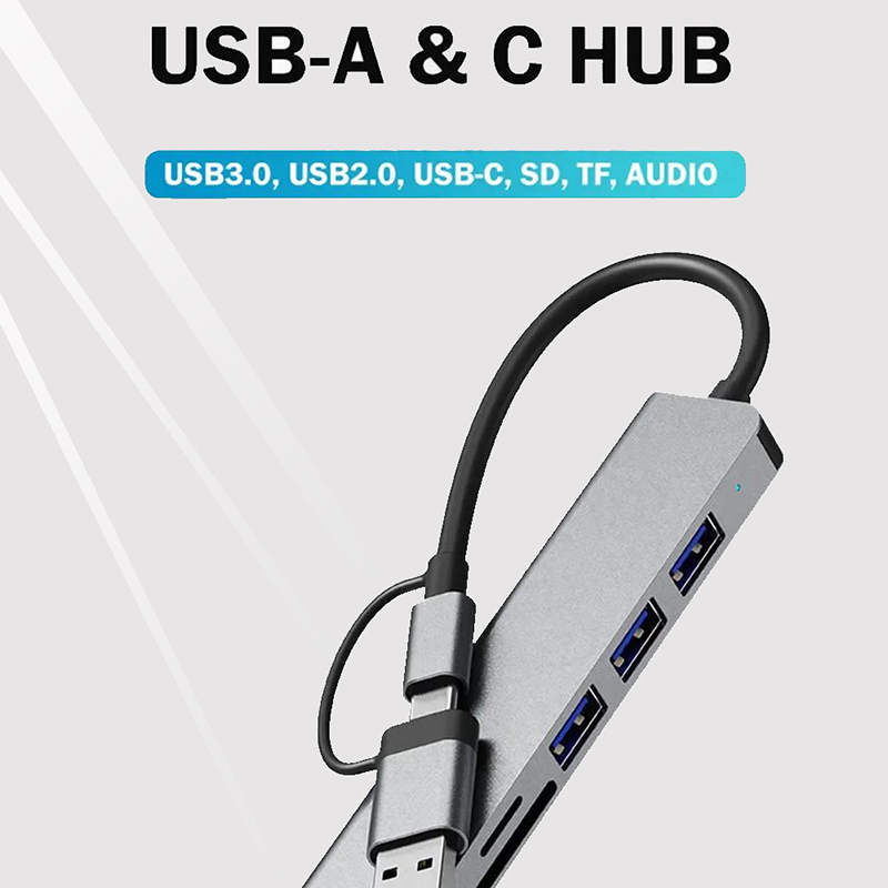 8 In 2 USB Type C HUB Docking  - огляд і ціна Desk Setup Usb Hub