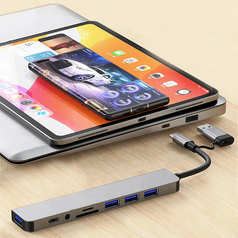 8 In 2 USB Type C HUB Docking  - огляд і ціна Desk Setup Usb Hub