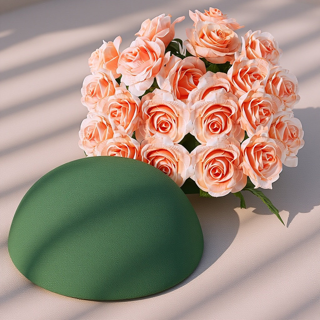 2Pcs Green Half Round Floral D - огляд і ціна Desk Setup Green