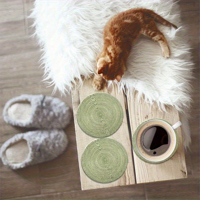 6pcs 4in Round Retro Green Gro - огляд і ціна Desk Setup Green