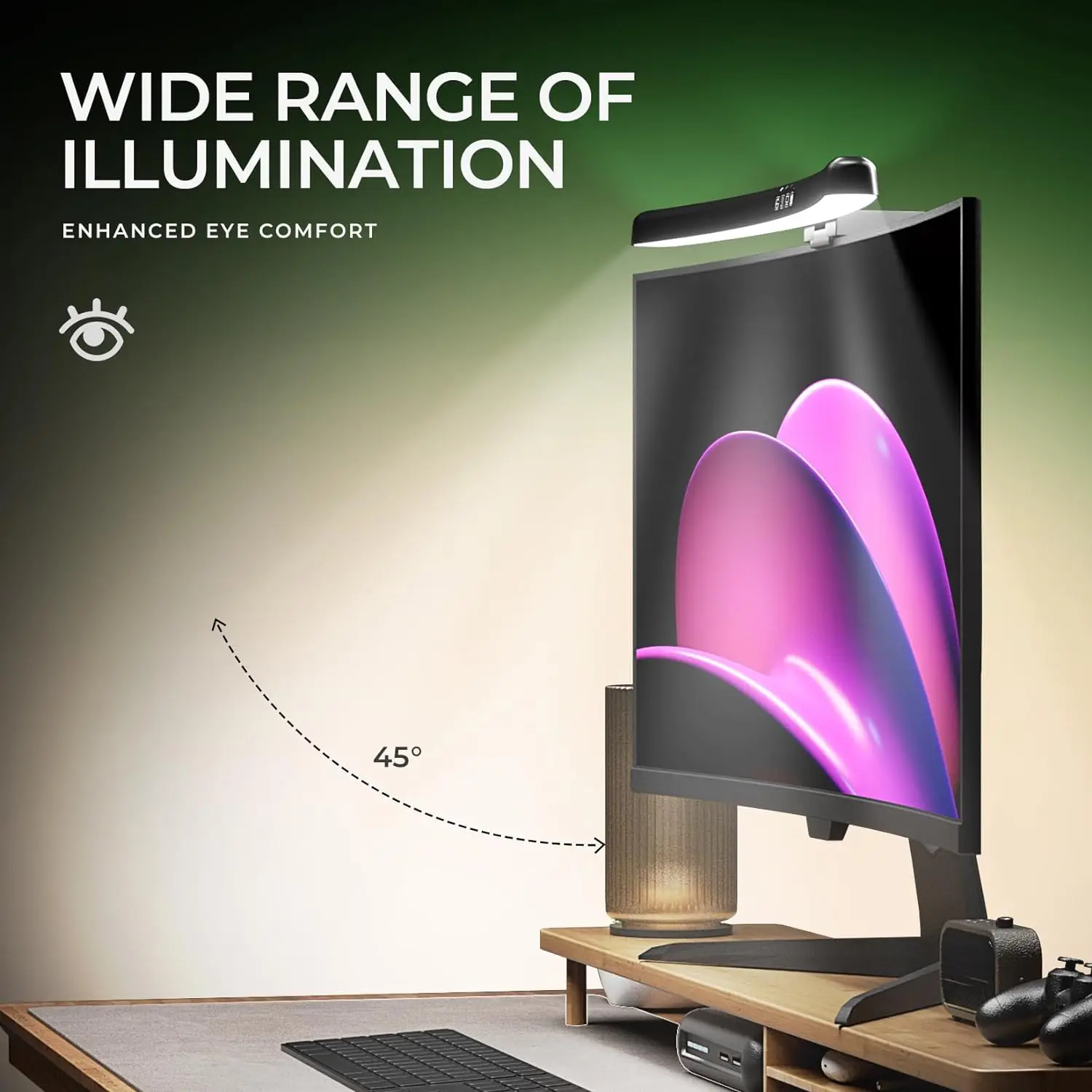 Computer Monitor Light Bar RGB - огляд і ціна Gaming Setup Desk